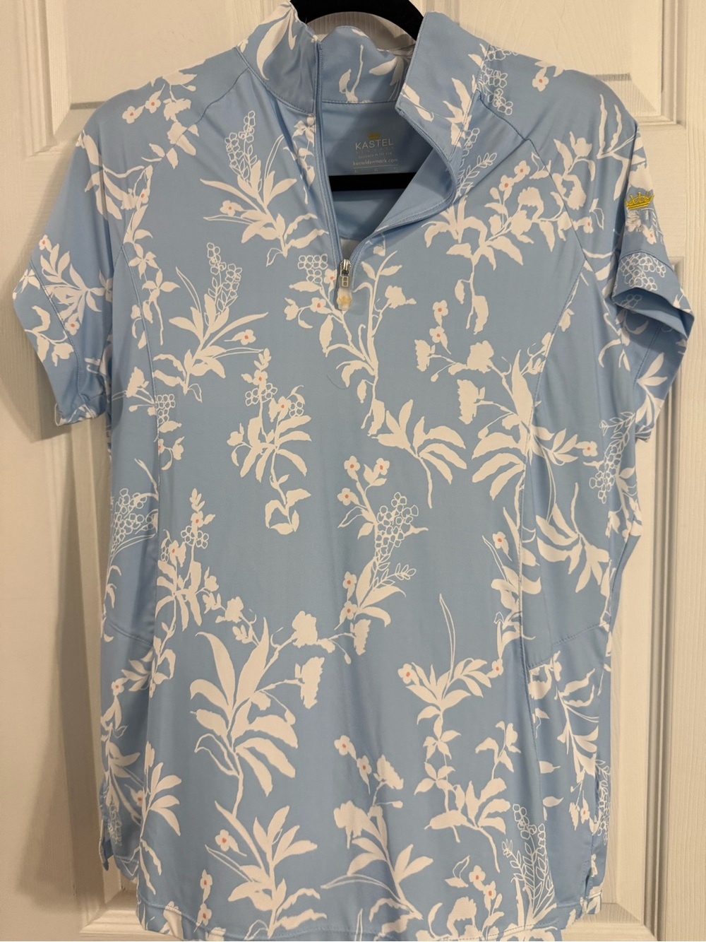 Kastel Light Blue Floral Sun Shirt XL